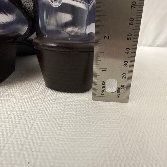 SAS Suntimer Sandals Womens Size 10 M Brown Croc Block Heel Ankle Strap - Picture 7 of 10